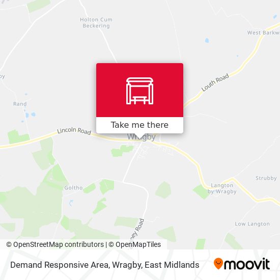 Demand Responsive Area, Wragby map