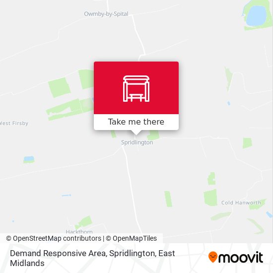 Demand Responsive Area, Spridlington map