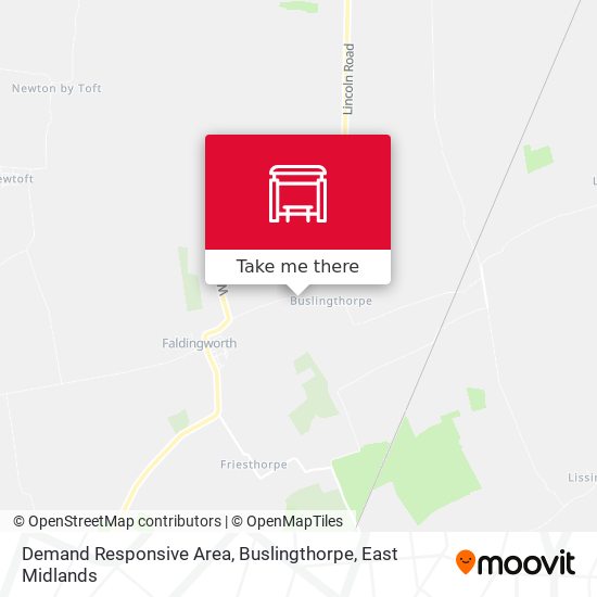 Demand Responsive Area, Buslingthorpe map