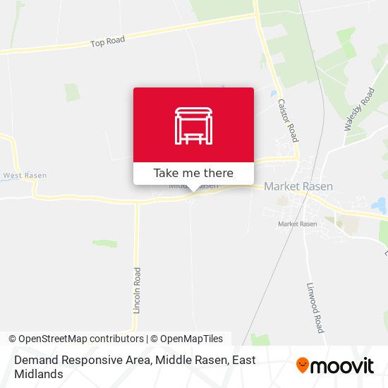 Demand Responsive Area, Middle Rasen map