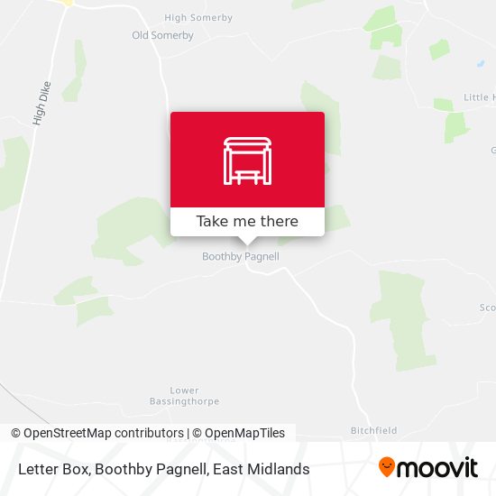 Letter Box, Boothby Pagnell map