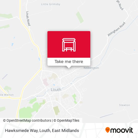 Hawksmede Way, Louth map