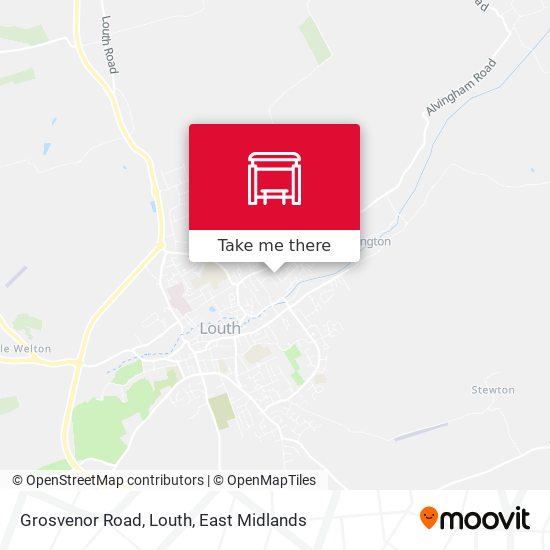 Grosvenor Road, Louth map