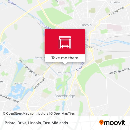 Bristol Drive, Lincoln map