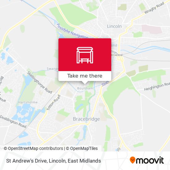 St Andrew's Drive, Lincoln map