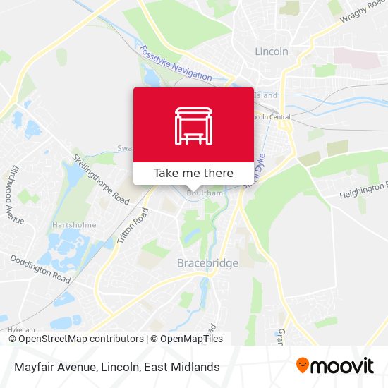 Mayfair Avenue, Lincoln map