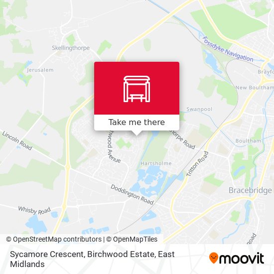 Sycamore Crescent, Birchwood Estate map