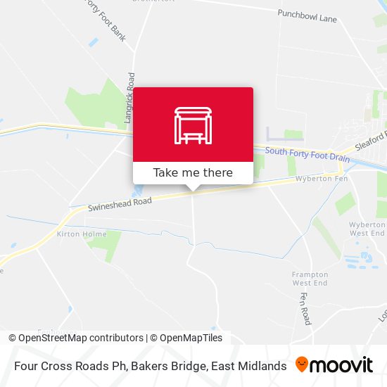 Four Cross Roads Ph, Bakers Bridge map