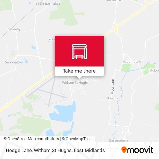 Hedge Lane, Witham St Hughs map