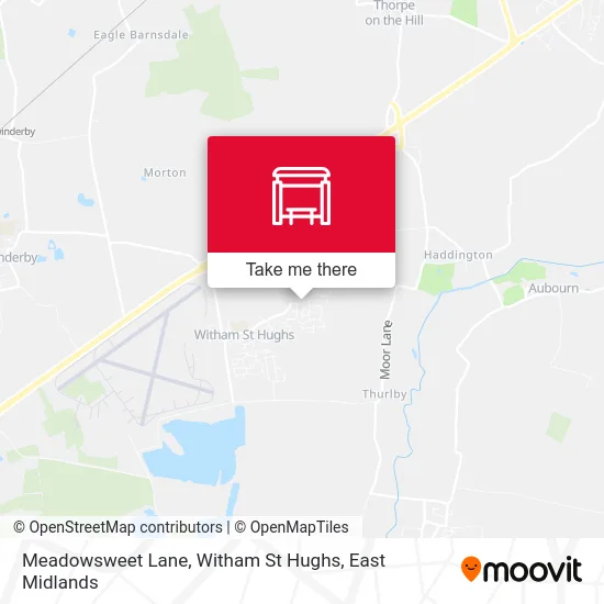 Meadowsweet Lane, Witham St Hughs map