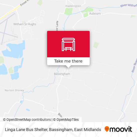 Linga Lane Bus Shelter, Bassingham map