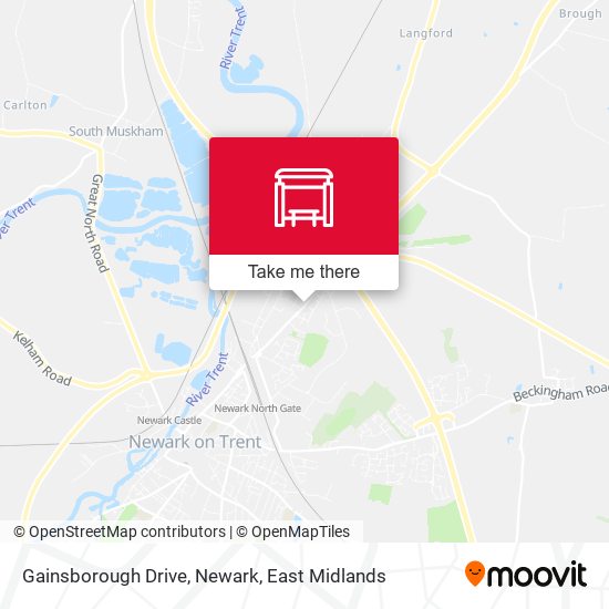 Gainsborough Drive, Newark map