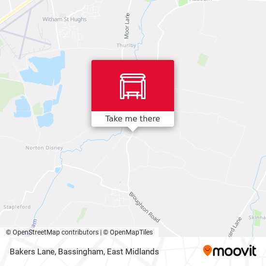 Bakers Lane, Bassingham map