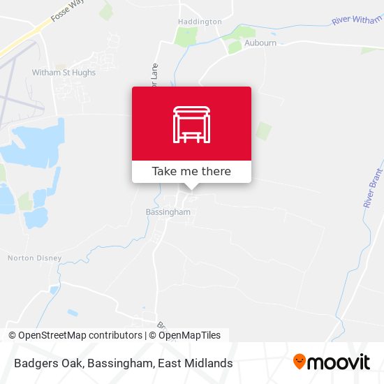 Badgers Oak, Bassingham map