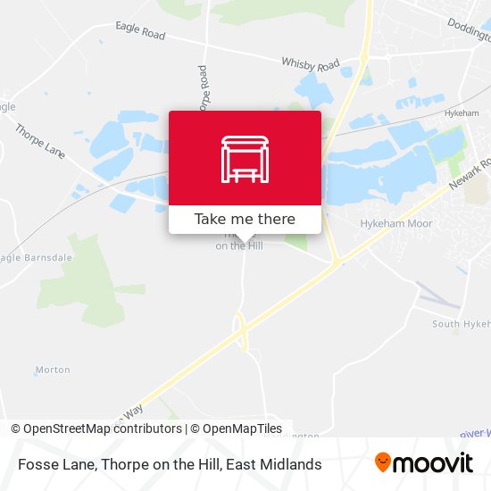 Fosse Lane, Thorpe on the Hill map