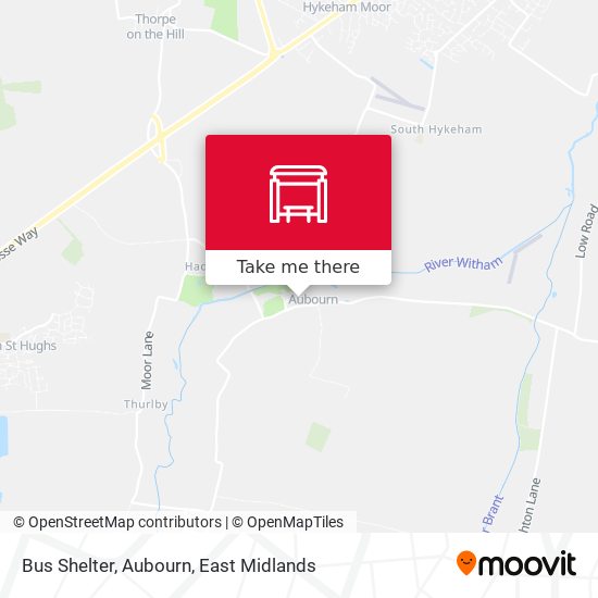 Bus Shelter, Aubourn map