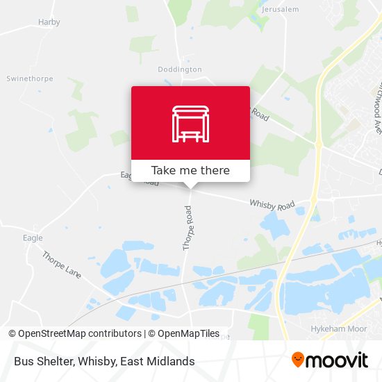 Bus Shelter, Whisby map