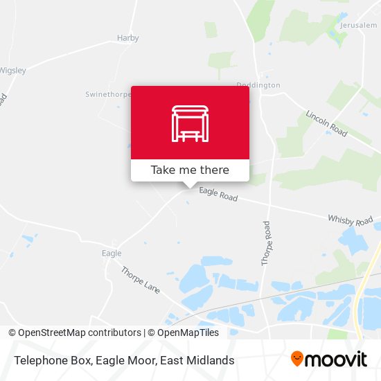 Telephone Box, Eagle Moor map