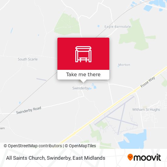 All Saints Church, Swinderby map