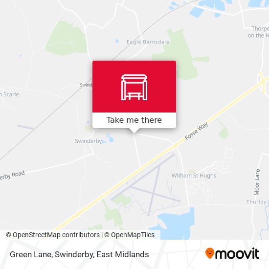 Green Lane, Swinderby map
