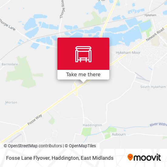 Fosse Lane Flyover, Haddington map