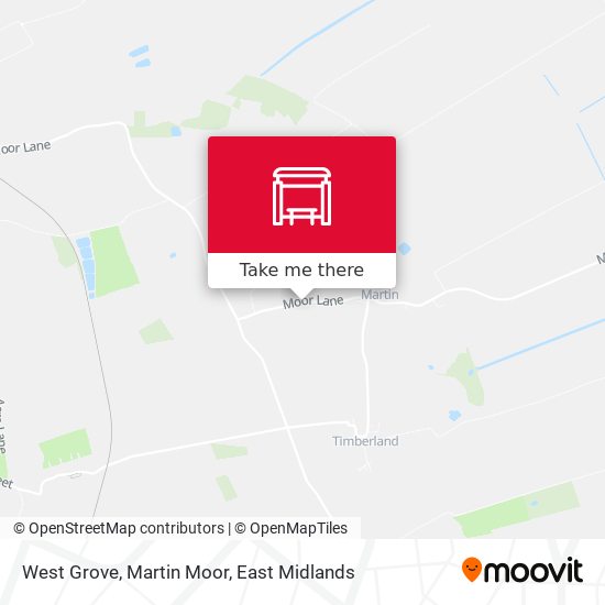 West Grove, Martin Moor map