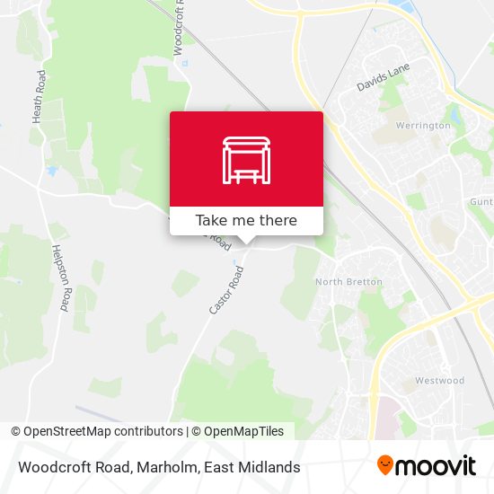 Woodcroft Road, Marholm map
