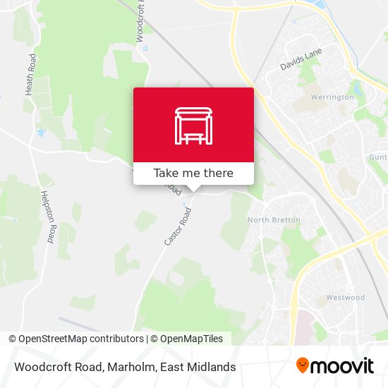 Woodcroft Road, Marholm map