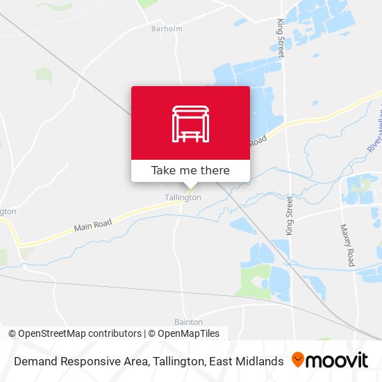 Demand Responsive Area, Tallington map