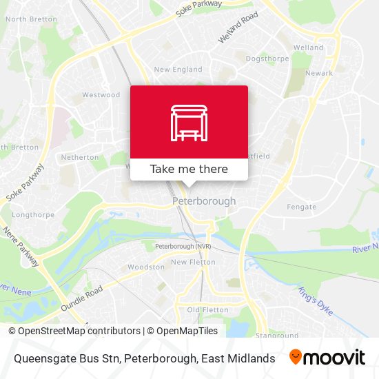 Queensgate Bus Stn, Peterborough map