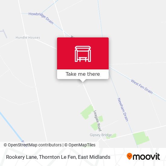 Rookery Lane, Thornton Le Fen map