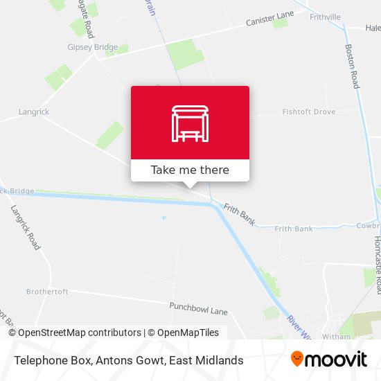 Telephone Box, Antons Gowt map