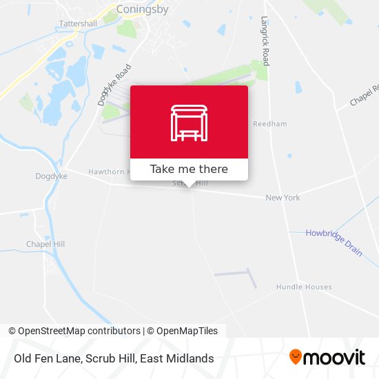 Old Fen Lane, Scrub Hill map