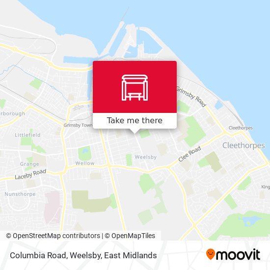 Columbia Road, Weelsby map