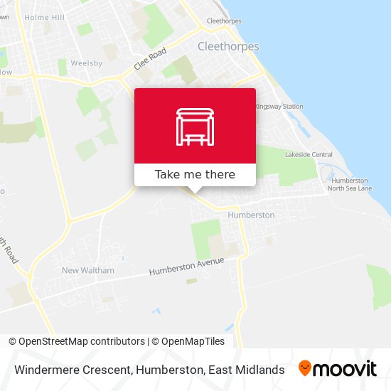 Windermere Crescent, Humberston map
