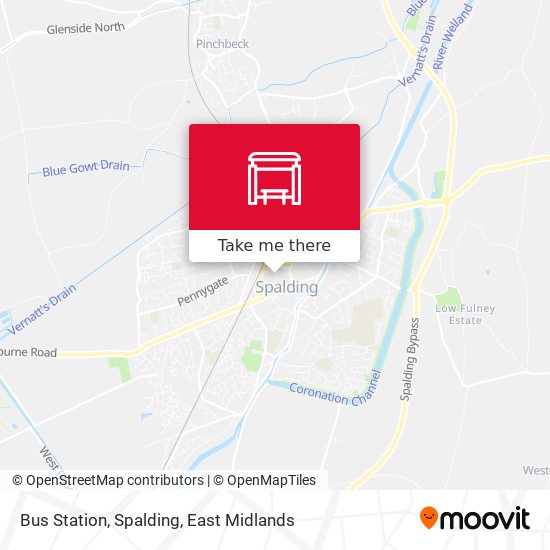 Bus Station, Spalding map