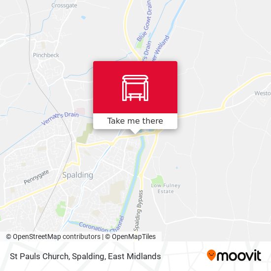 St Pauls Church, Spalding map