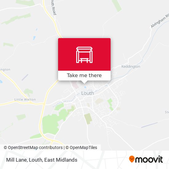 Mill Lane, Louth map