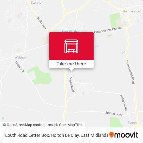 Louth Road Letter Box, Holton Le Clay map