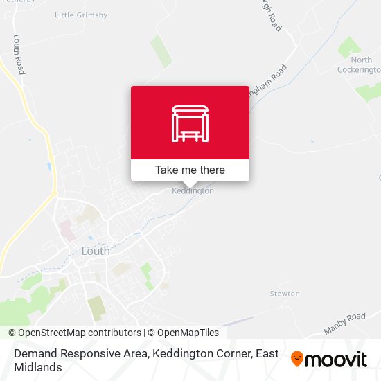 Demand Responsive Area, Keddington Corner map