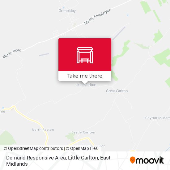 Demand Responsive Area, Little Carlton map