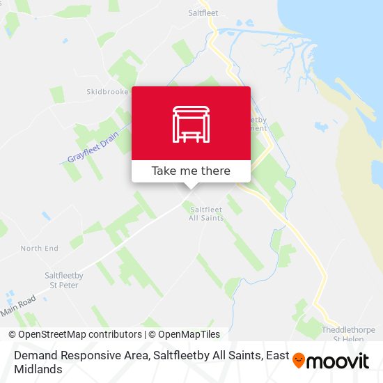 Demand Responsive Area, Saltfleetby All Saints map