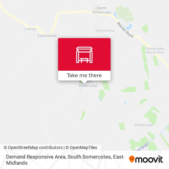 Demand Responsive Area, South Somercotes map