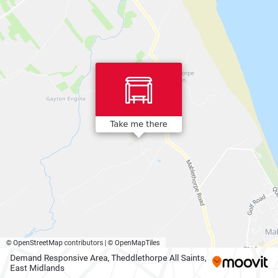 Demand Responsive Area, Theddlethorpe All Saints map