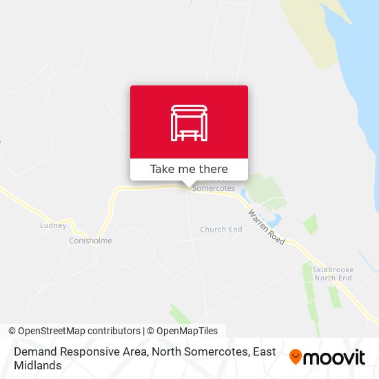 Demand Responsive Area, North Somercotes map