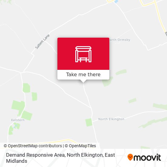Demand Responsive Area, North Elkington map
