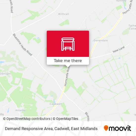 Demand Responsive Area, Cadwell map