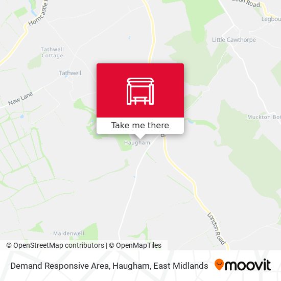 Demand Responsive Area, Haugham map