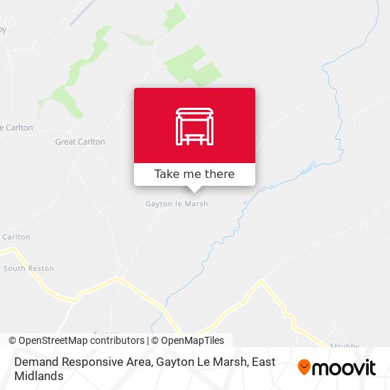 Demand Responsive Area, Gayton Le Marsh map