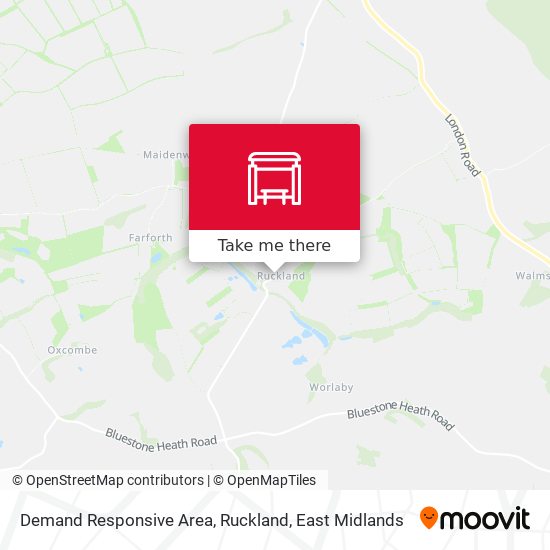 Demand Responsive Area, Ruckland map